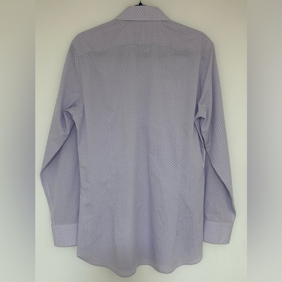 Bonobos Men’s Slim Fit Wrinkle Free Lavender Polka Dot Button Up Size 34/ 15 1/2 - Picture 2 of 6